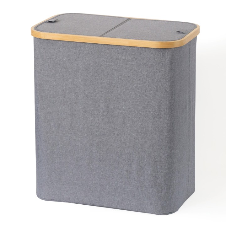 Panier à linge 110L gris