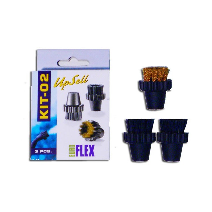 3 BROSSES RONDES POUR NETTOYEUR VAPEUR TRAINEAU M6S